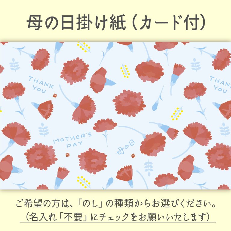 【母の日】掛け紙とカード（名入れ不要にチェック）